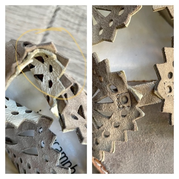 Jeffrey Campbell Wedge Sandals “Espejo” Taupe Suede Rodillo Lace-Up Low Size 8 - Picture 16 of 16